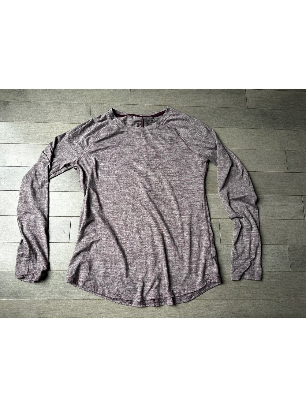 Women’s Champion Heathered Purple Long Sleeve Athletic Activewear T-Shirt Medium